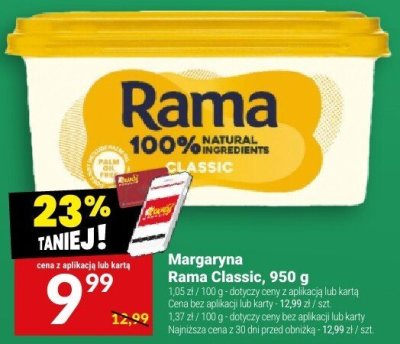 Margaryna Rama Classic, 950 g promocja w Twój Market