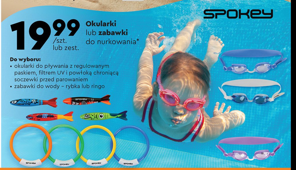 Okularki do p艂ywania Spokey promocja