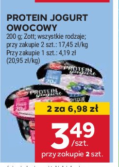 Jogurt jagodowy Zott protein promocja