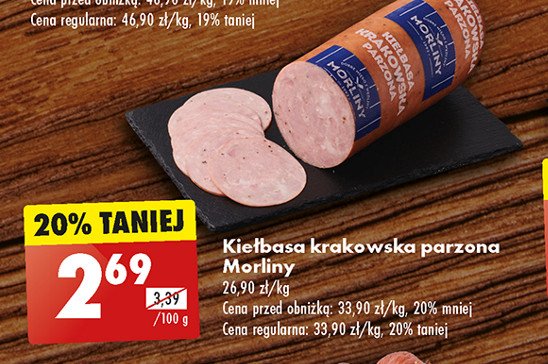 Kiełbasa krakowska parzona Morliny promocja