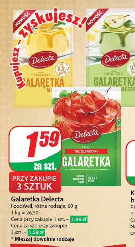 Galaretka bananowa Delecta promocja