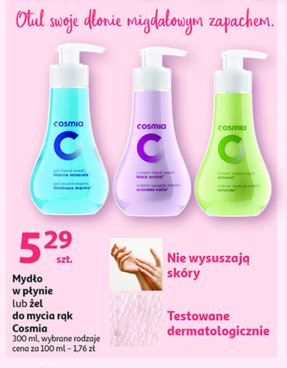Żel do mycia rąk minerały morskie Cosmia promocja