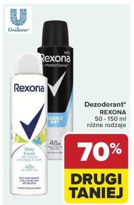 Dezodorant Rexona różne rodzaje promocja w Carrefour Market