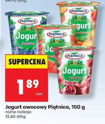 Jogurt owocowy 150 g różne rodzaje promocja w Biedronka