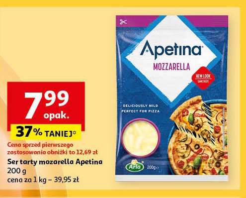 Ser mozzarella tarta Arla apetina promocja