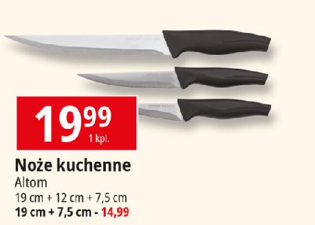 Noże kuchenne 19 cm + 12 cm + 7.5 cm Altom promocja