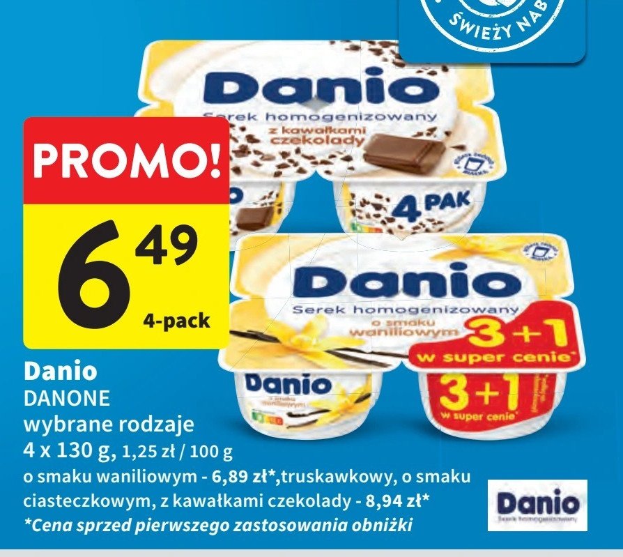 Serek z kawałkami czekolady Danone danio promocja