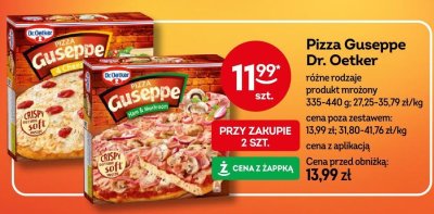 Pizza Guseppe Dr. Oetker różne rodzaje produkt mrożony promocja w Żabka