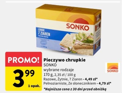 Pieczywo chrupkie Sonko wybrane rodzaje promocja w Intermarche