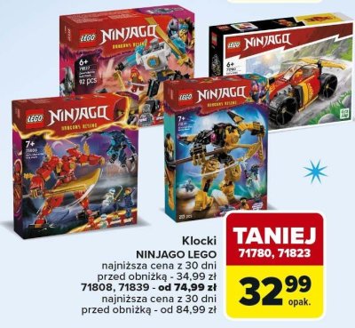 Klocki NINJAGO LEGO 71780, 71823 promocja w Carrefour Market