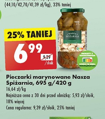 Pieczarki marynowane Nasza spiżarnia promocja