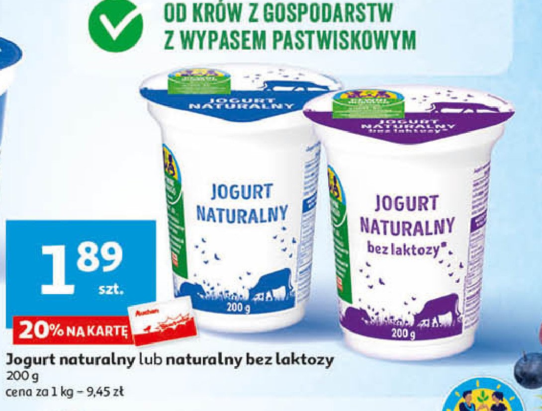 Jogurt naturalny Auchan pewni dobrego promocja