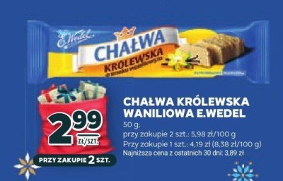Chałwa królewska waniliowa E.Wedel promocja w Stokrotka