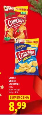 Chipsy runchips, różne rodzaje Lorenz promocja w Lidl