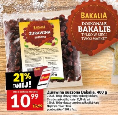 Żurawina suszona Bakalia promocja w Twój Market