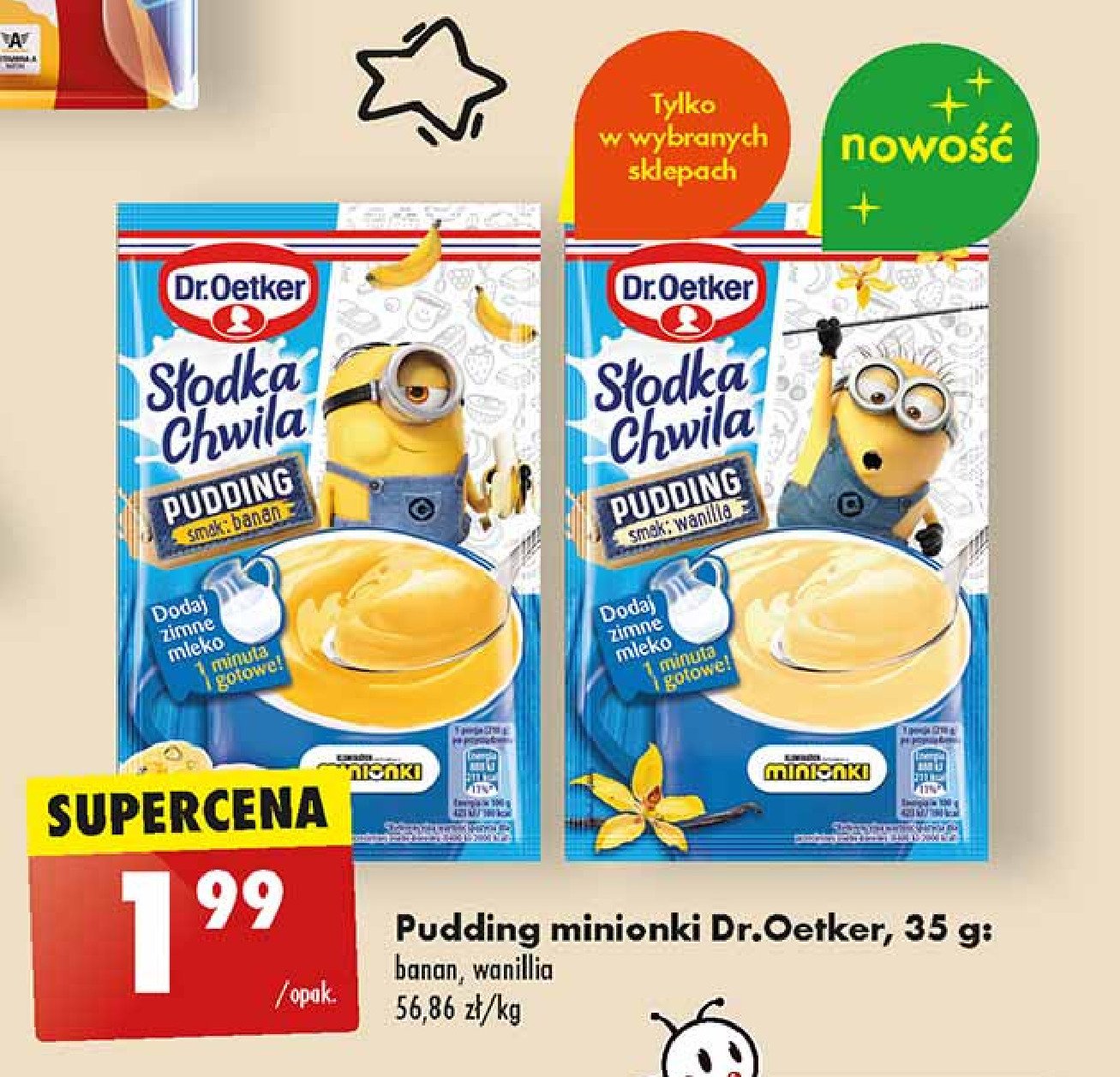 Pudding o smaku waniliowym Dr. oetker s艂odka chwila promocja