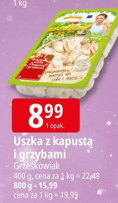 Uszka z kapustą i grzybami Grześkowiak promocja w Leclerc