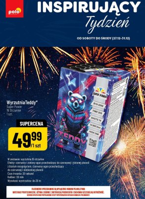 Wyrzutnia Teddy Super Power 16 Strzałów 1 szt. promocja w POLOmarket