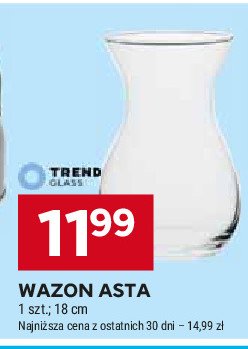 Wazon asta 18 cm Trend glass promocja