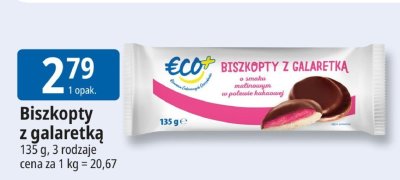 Biszkopty z galaretką ECO+ promocja w Leclerc