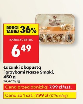 Łazanki z kapustą i grzybami Nasze Smaki, 450 g promocja w Biedronka