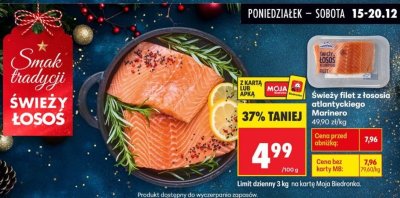 Świeży filet z łososia atlantyckiego  promocja w Biedronka