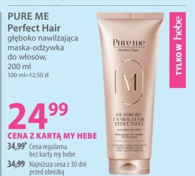 Maska PURE ME Perfect Hair głęboko nawilżająca maska-odżywka do włosów promocja w Hebe