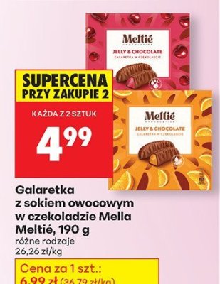 Galaretka z sokiem owocowym w czekoladzie Mella Mellité promocja w Biedronka