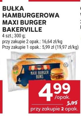 Bułka hamburgerowa Maxi Burger Bakerville 4 szt., 300g promocja w Stokrotka
