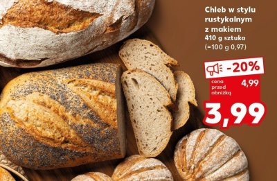 Chleb w stylu rustykalnym z makiem promocja w Kaufland