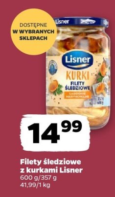 Filety śledziowe z kurkami Lisner promocja w Netto