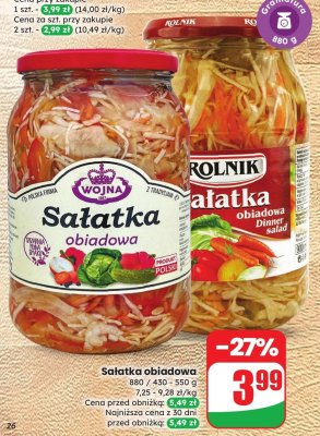 Sałatka obiadowa Rolnik promocja w Dino