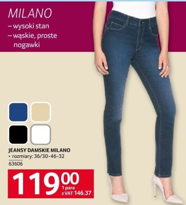 Jeansy damskie Milano promocja w Selgros
