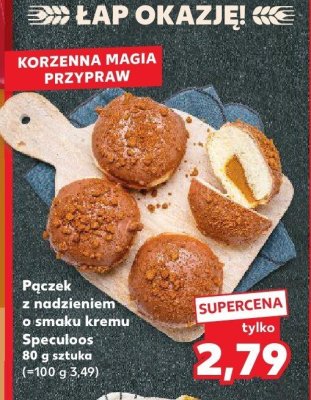Pączek z nadzieniem o smaku kremu Speculoos  promocja w Kaufland