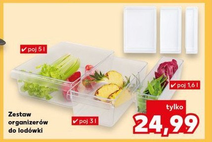 Zestaw organizerów do lodówki promocja w Kaufland