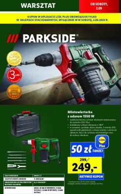 Młotowiertarka z udarem 1550w Parkside promocja