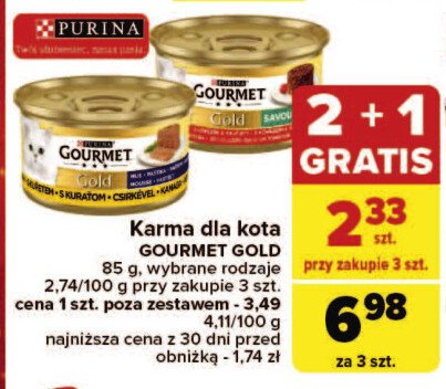 Karma dla kota kurczak z sercami w sosie Purina gourmet gold promocja