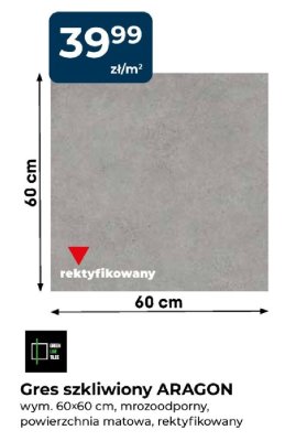 Gres szkliwiony ARAGON rektyfikowany promocja w PSB Mrówka