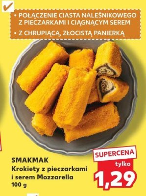 Krokiety z pieczarkami i serem Mozzarella Smakmak promocja w Kaufland