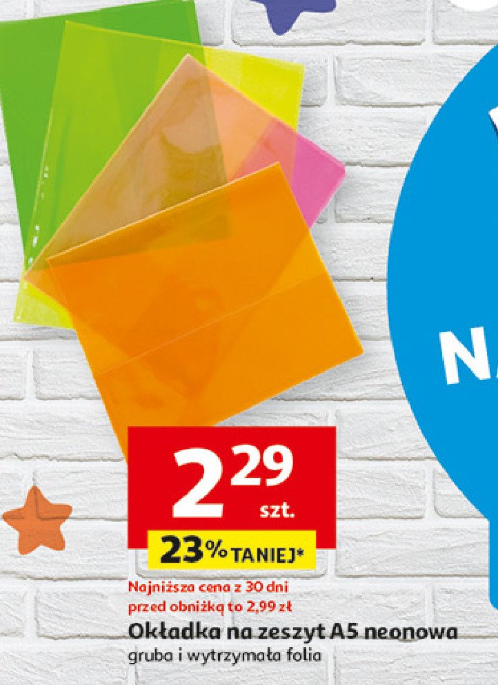 Okładka na zeszyt a5 neonowa promocja