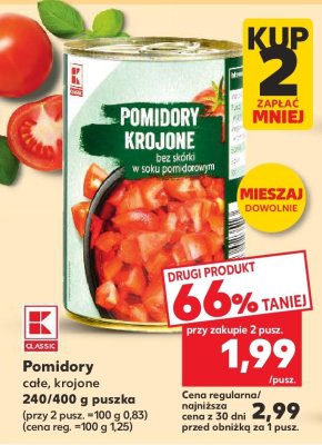 Pomidory krojone promocja w Kaufland