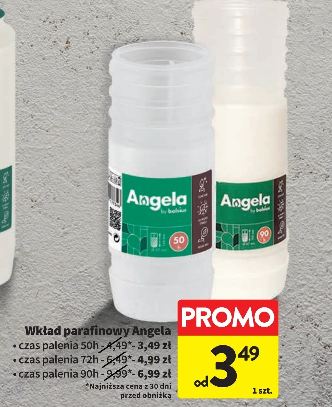 Wkład parafinowy angela 315 g 90 h Bolsius promocja w Intermarche