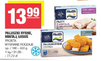 Paluszki rybne, minta, łosoś Frosta wybrane rodzaje promocja w SPAR