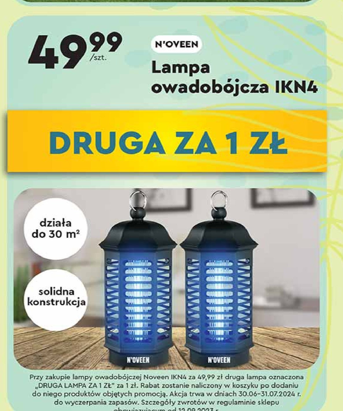 Lampa owadobójcza ikn4 N'oveen promocja