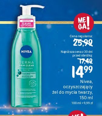 Żel oczyszczający Nivea derma promocja
