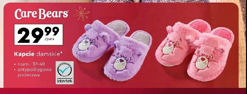 Kapcie damskie 37-40 CARE BEARS promocja w Biedronka