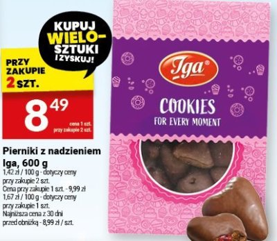 Pierniki z nadzieniem Iga, 600 g promocja w Twój Market