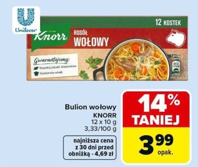 Bulion wołowy Knorr promocja w Carrefour Market