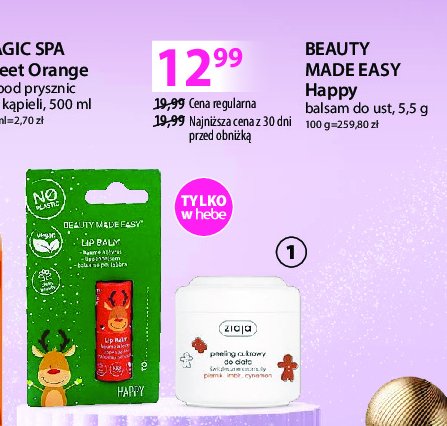 Balsam do ust happy Beauty made easy promocja w Hebe