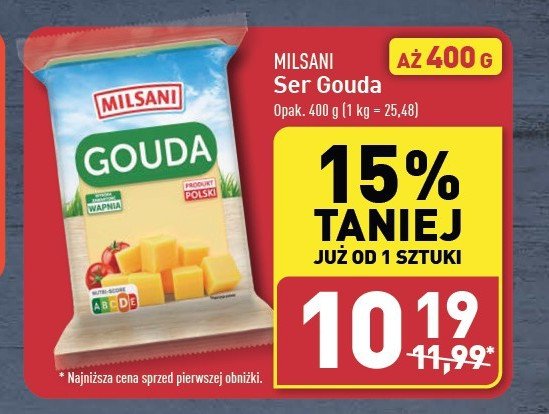 Ser gouda - kostka Milsani promocja